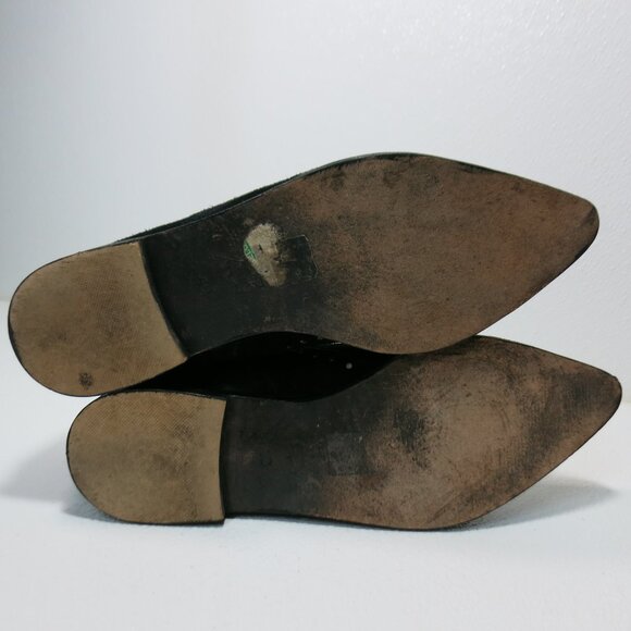 Free People Suede Leather Riveted Point Toe Booties Women's Footwear Boot Sz 40 - Picture 3 of 8